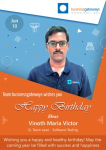 VINOTH MARIA VICTOR Birthday Wish