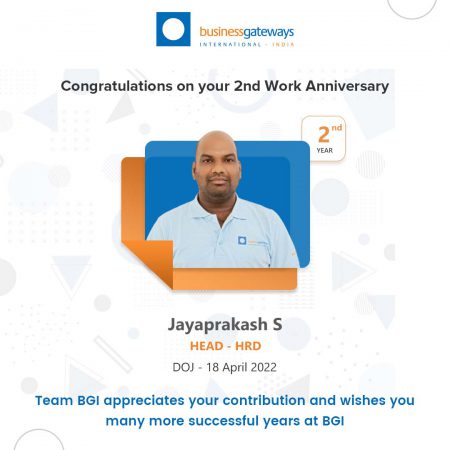 Jayaprakash.S_Work Anniversary